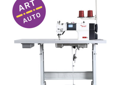 Flachbett Industrienähmaschine mit 3 fach Transport für Leder und dicke Stoffe